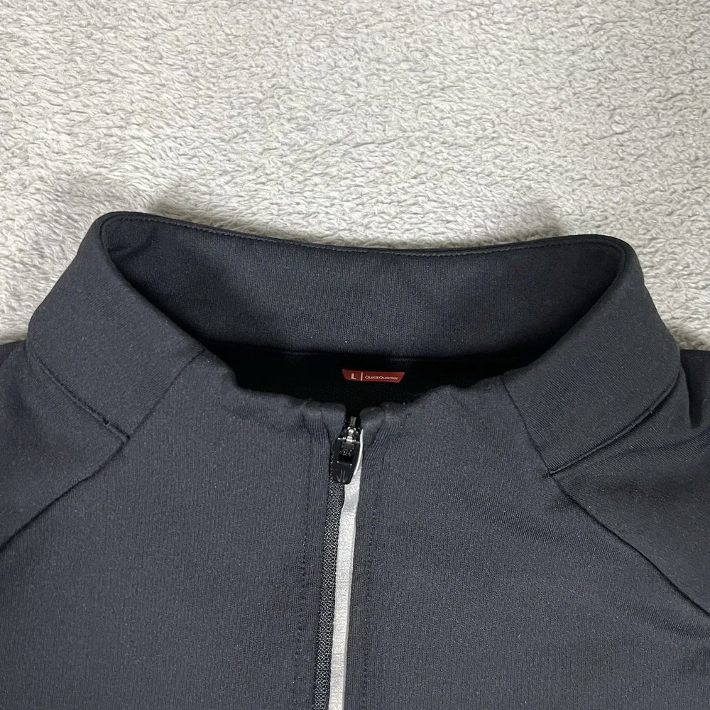 Loogaroo Sweatshirt Mens Large Quick Quarter Black Golf Performance Stretch